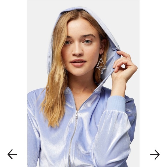Must go before 27th! Topshop Velvet Cropped Hoodie Size 2 (brand new) - Picture 4 of 8
